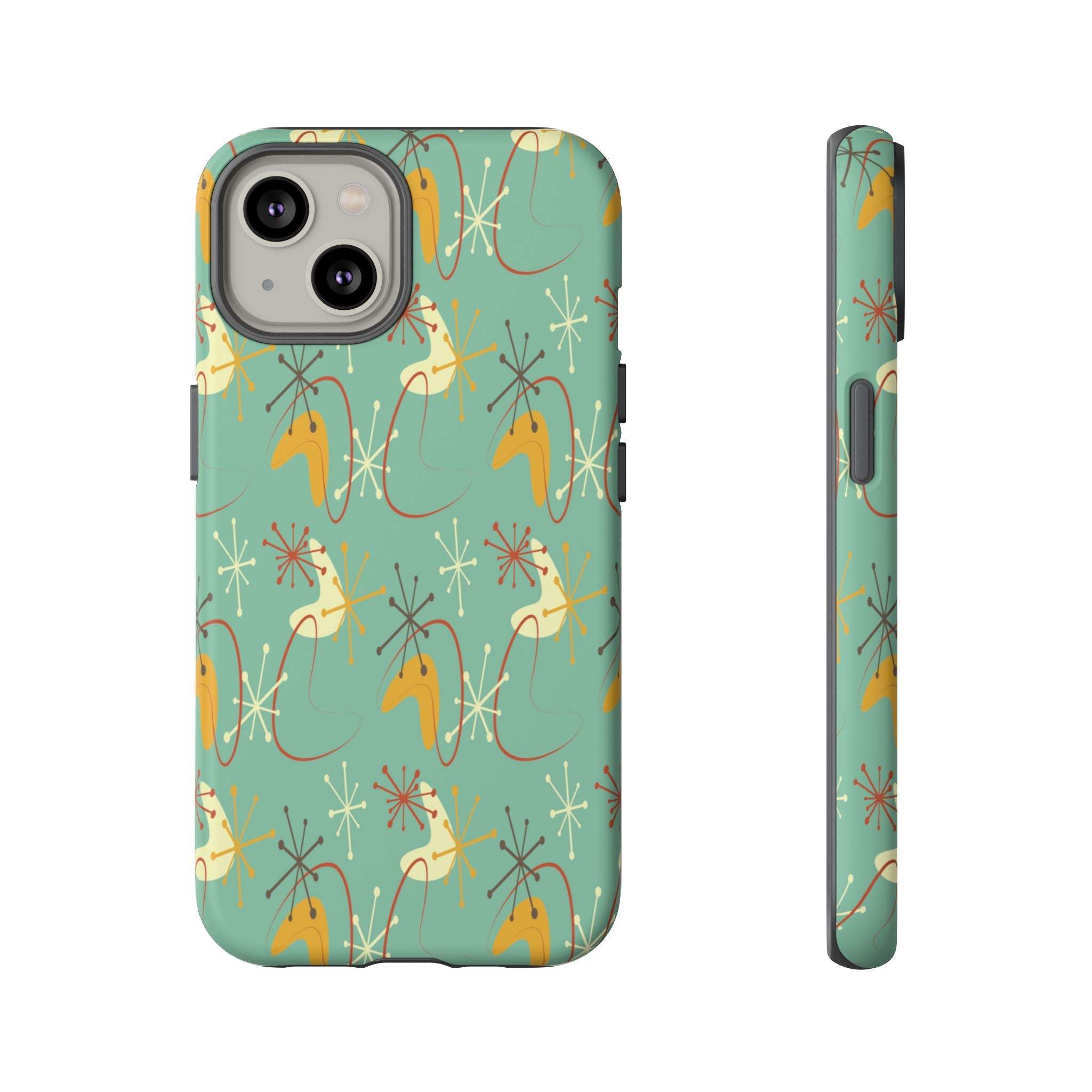 Retro 50s Atomic Starburst Mid Century Modern iPhone Tough Case