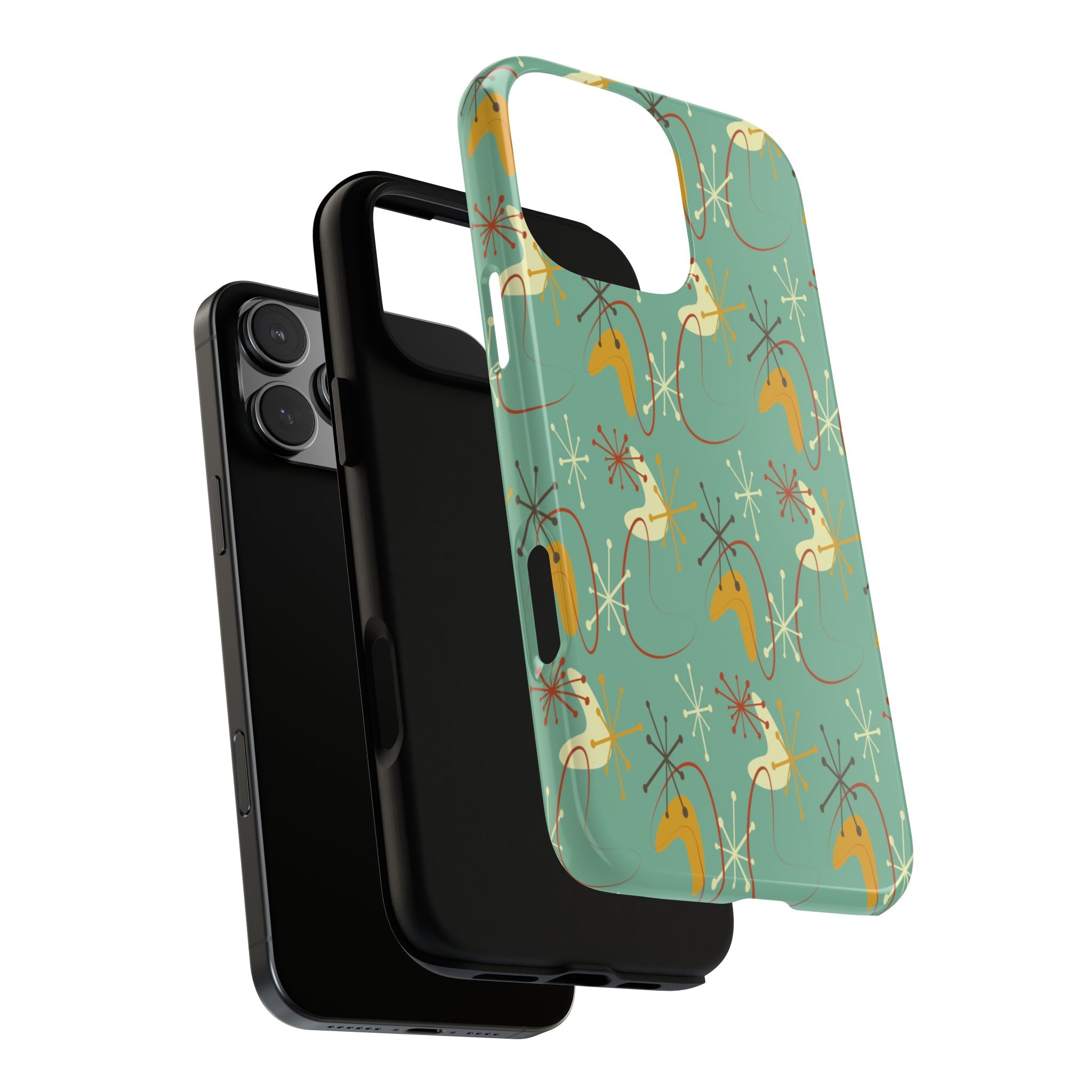 Retro 50s Atomic Starburst Mid Century Modern iPhone Tough Case