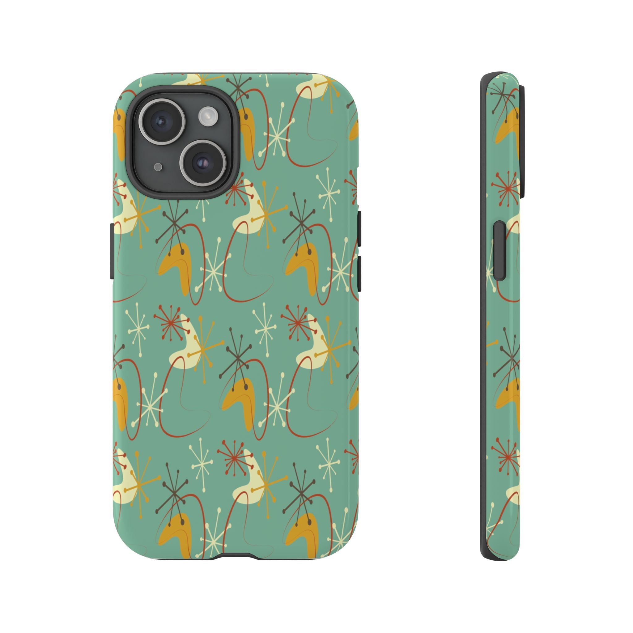Retro 50s Atomic Starburst Mid Century Modern iPhone Tough Case