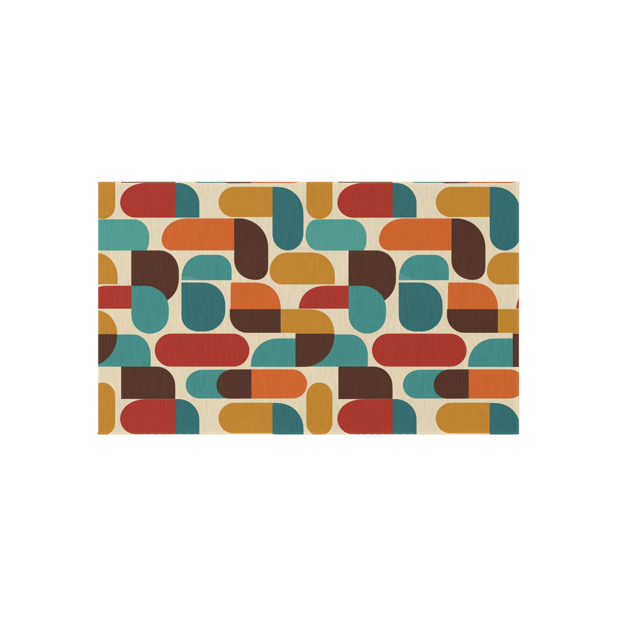 Groovy 70s Mod Geometric Mid Century Modern Outdoor Patio Rug