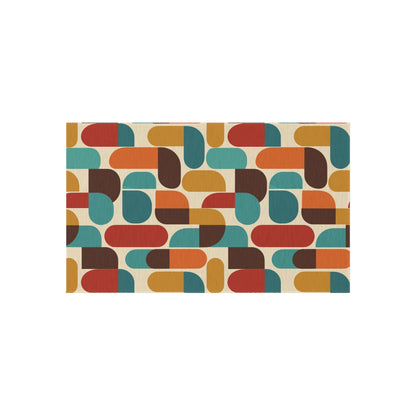 Groovy 70s Mod Geometric Mid Century Modern Outdoor Patio Rug