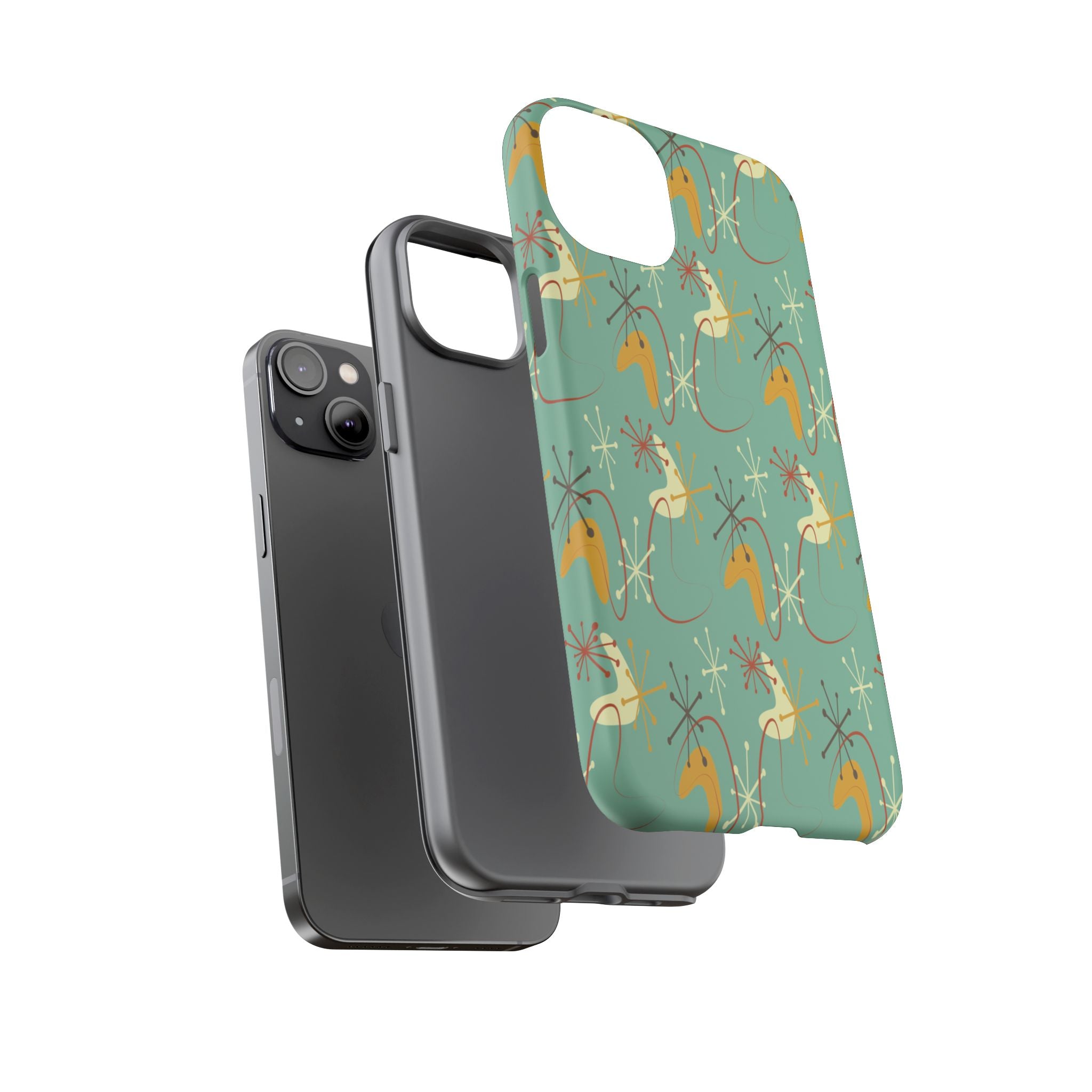 Retro 50s Atomic Starburst Mid Century Modern iPhone Tough Case