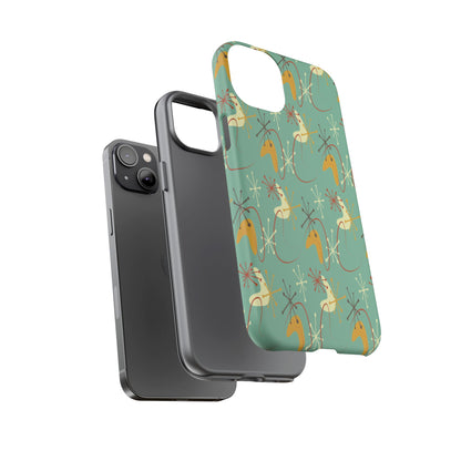 Retro 50s Atomic Starburst Mid Century Modern iPhone Tough Case