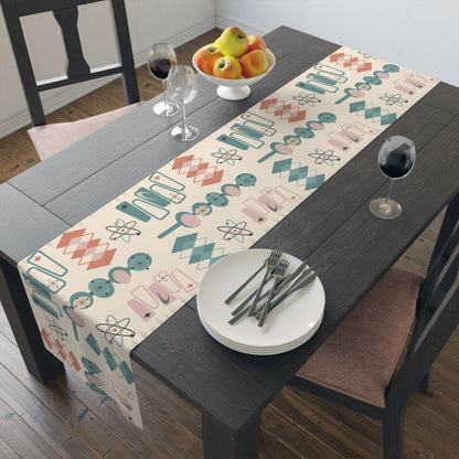Atomic 1950s Mid Century Modern Retro Table Runner