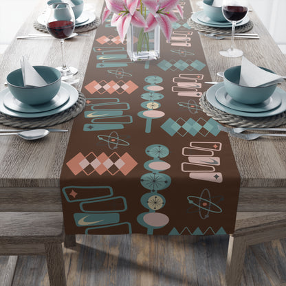 Mid Century Modern Retro Atomic 50s Table Runner