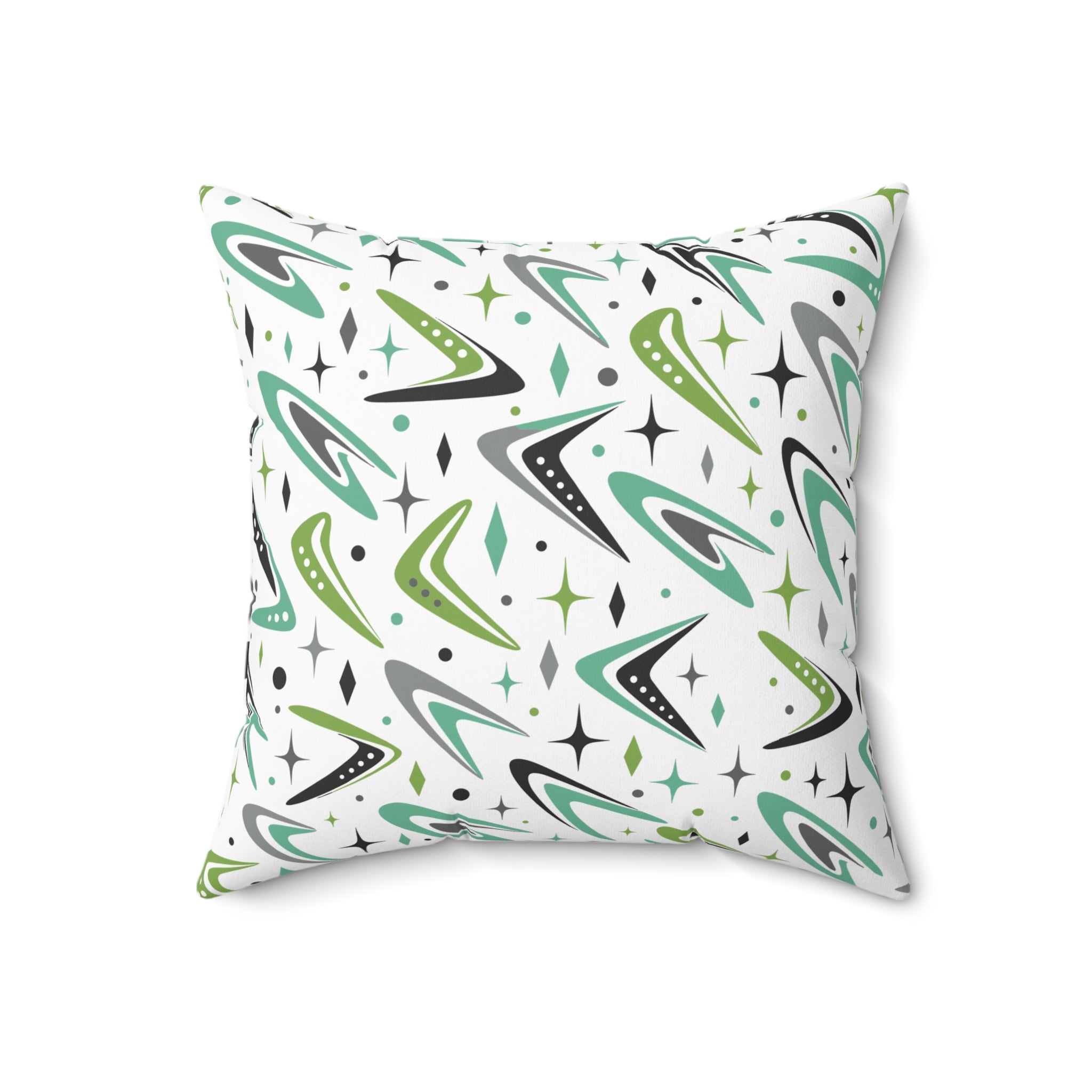 Atomic Boomerang Mid Century Modern Retro Throw Pillow