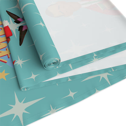 Merry and Bright Retro 1950s Mid Century Modern Christmas Table Runner