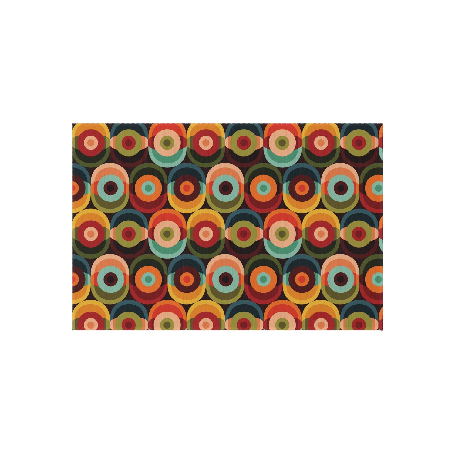 Groovy Retro Orb Mid Century Modern Outdoor Rug