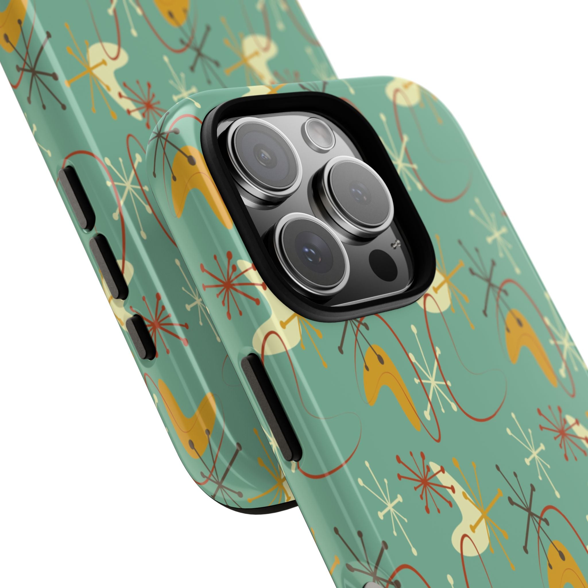 Retro 50s Atomic Starburst Mid Century Modern iPhone Tough Case