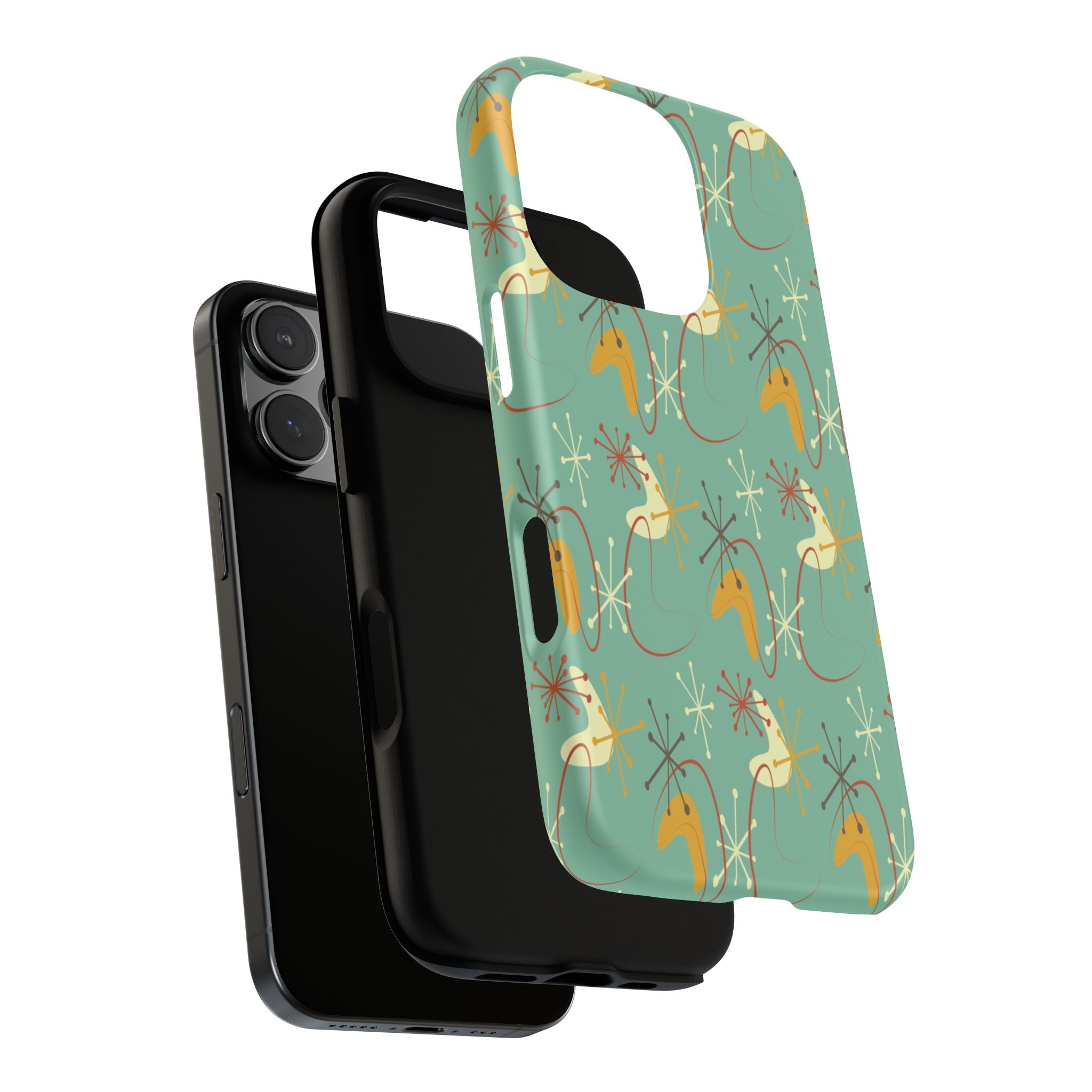 Retro 50s Atomic Starburst Mid Century Modern iPhone Tough Case