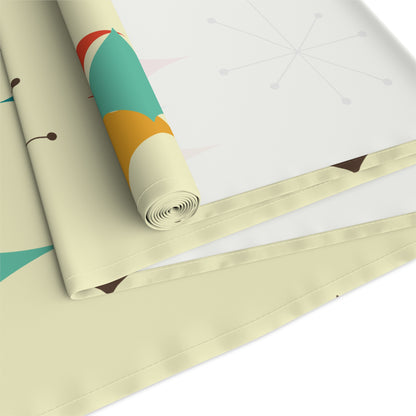 Mid Century Modern Atomic Diamond Starburst Table Runner