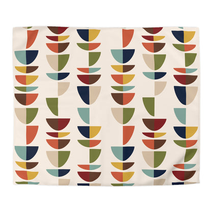 Mid Century Modern Retro Geometric Abstract MCM Duvet Cover