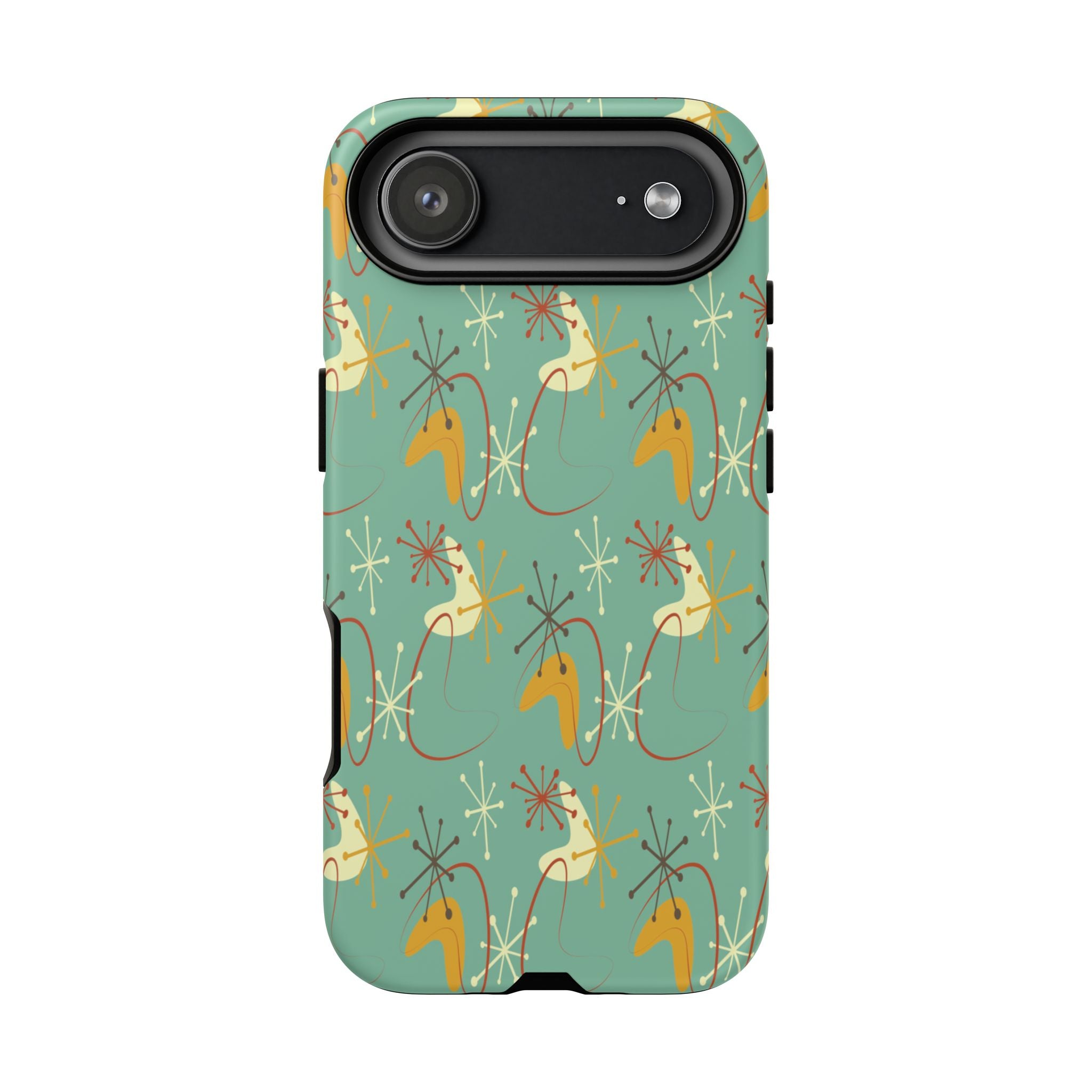 Retro 50s Atomic Starburst Mid Century Modern iPhone Tough Case