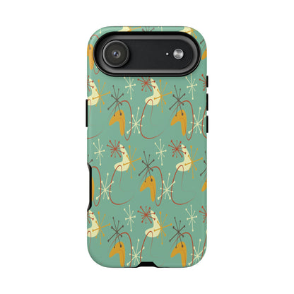 Retro 50s Atomic Starburst Mid Century Modern iPhone Tough Case