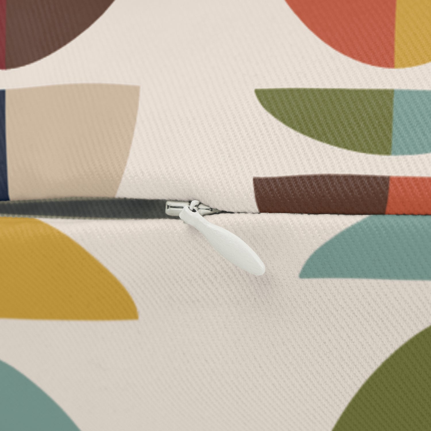 Mid Century Modern Retro Geometric Abstract MCM Lumbar Pillow