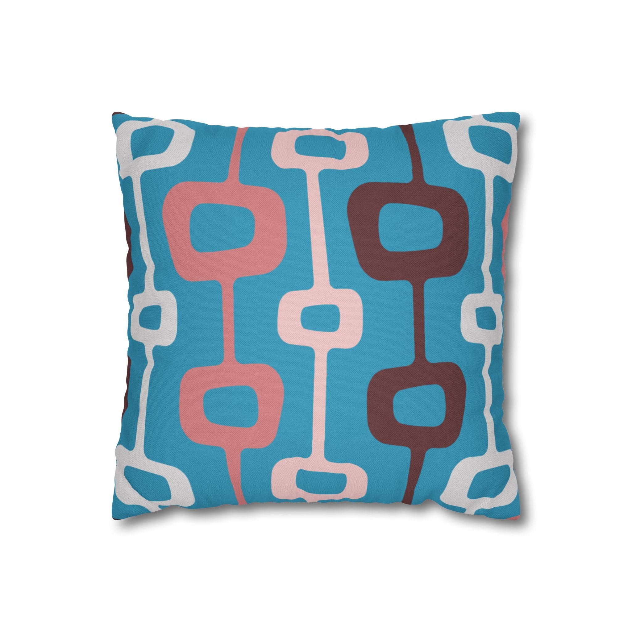 Retro Geometric Pillow Cover, Mid Century Modern Atomic Shape Cushion, 70s Groovy Home Decor Accent