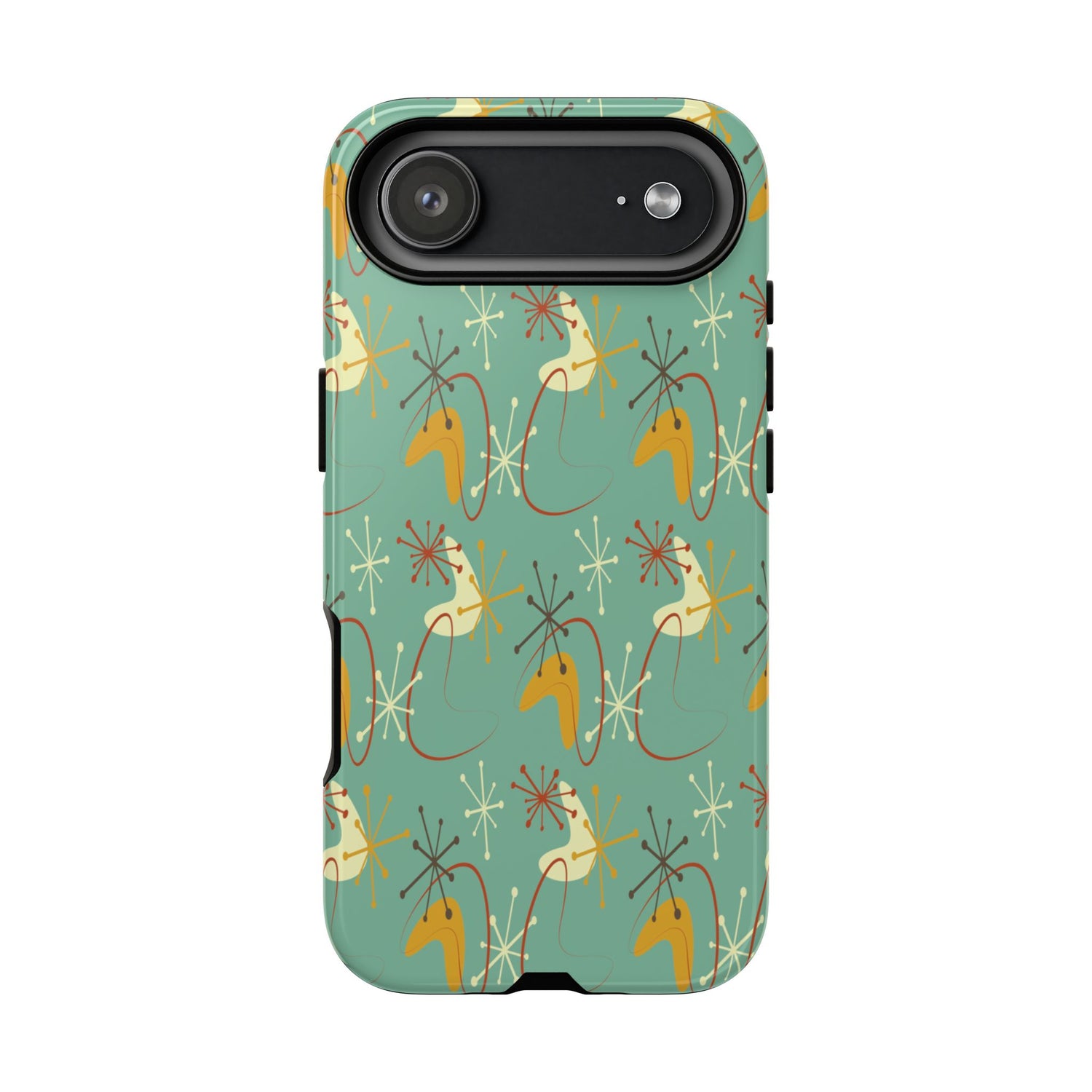 Retro 50s Atomic Starburst Mid Century Modern iPhone Tough Case
