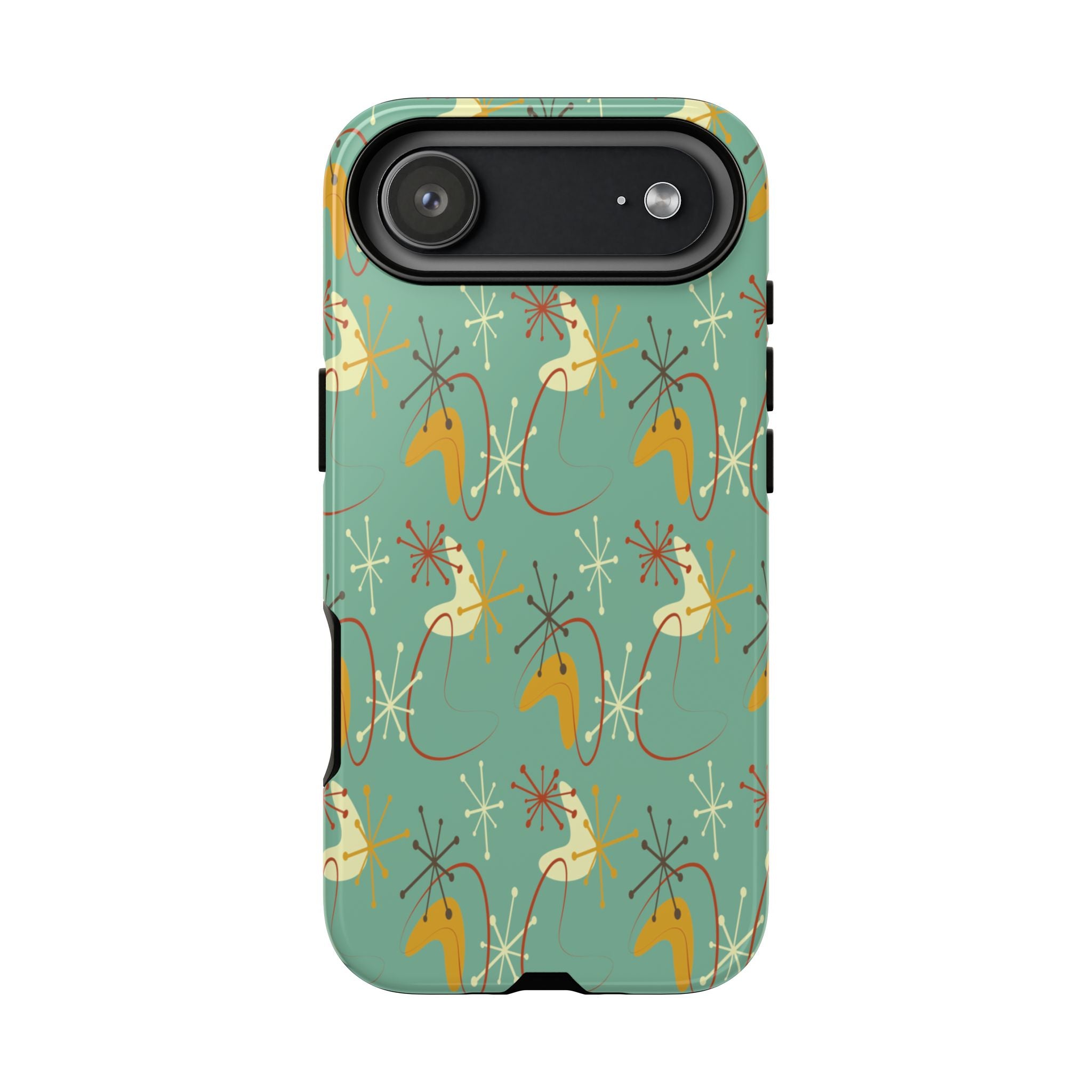 Retro 50s Atomic Starburst Mid Century Modern iPhone Tough Case