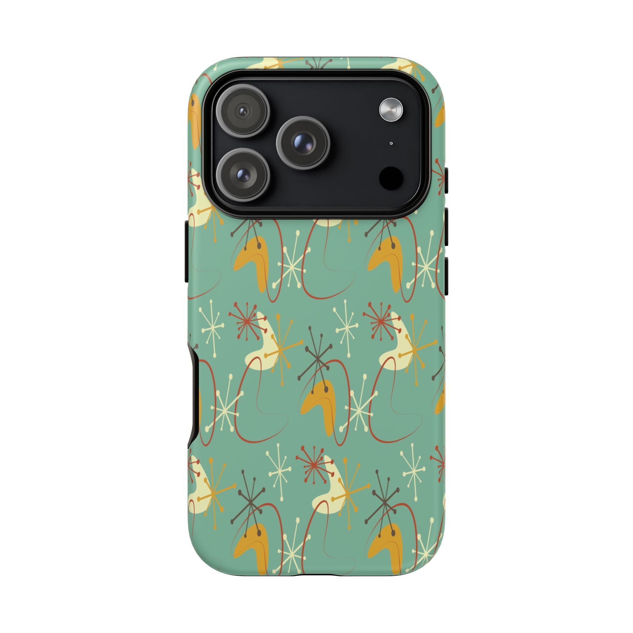 Retro 50s Atomic Starburst Mid Century Modern iPhone Tough Case