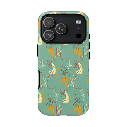 Retro 50s Atomic Starburst Mid Century Modern iPhone Tough Case