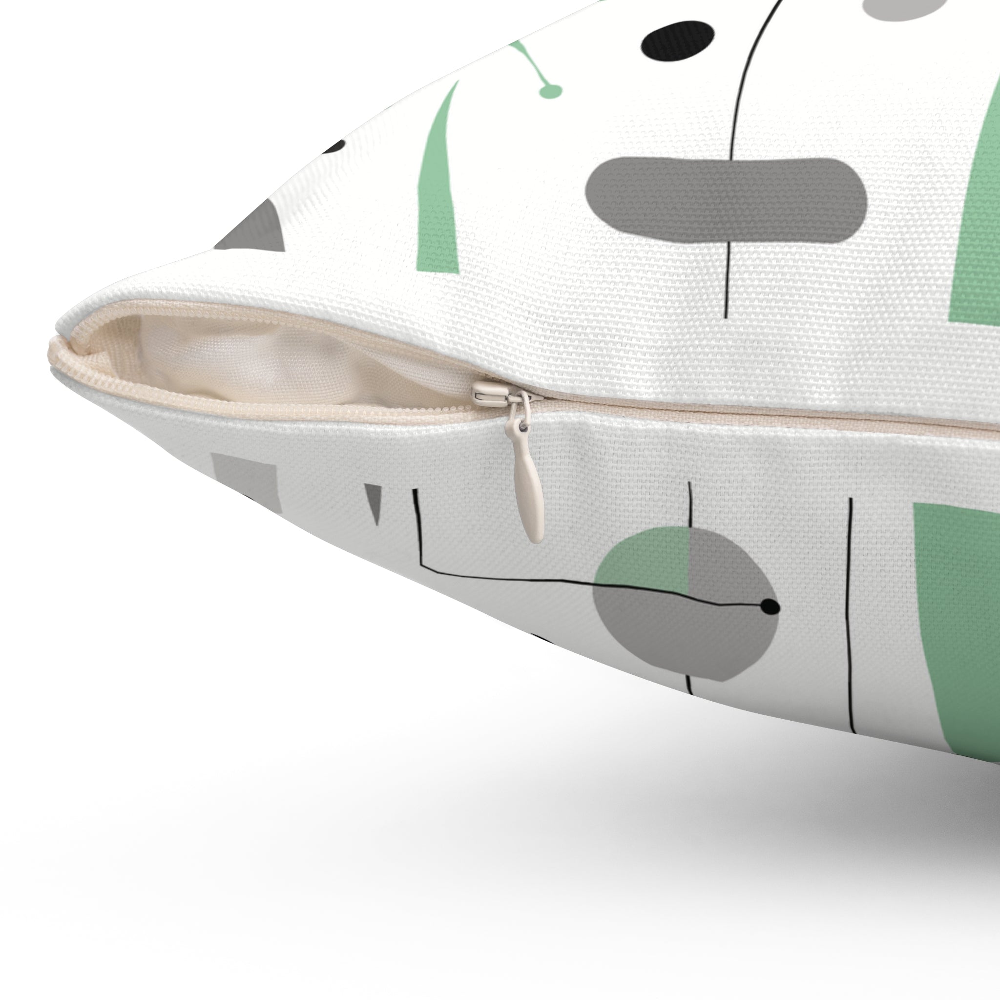 Atomic Sputnik Mid Century Modern Retro Throw Pillow