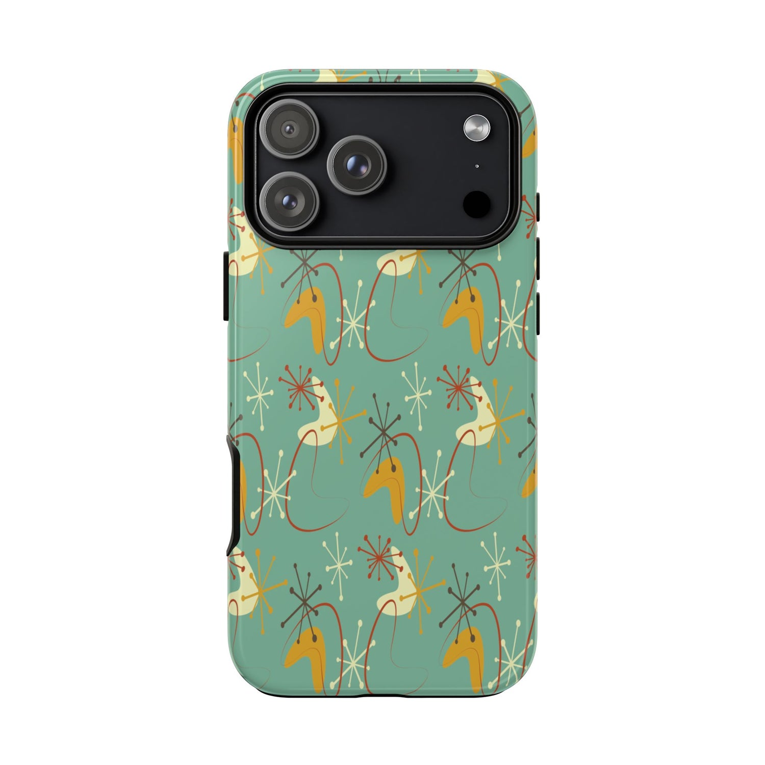 Retro 50s Atomic Starburst Mid Century Modern iPhone Tough Case