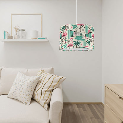 Palm Springs Flamingo Mid Century Modern Swag Ceiling Light