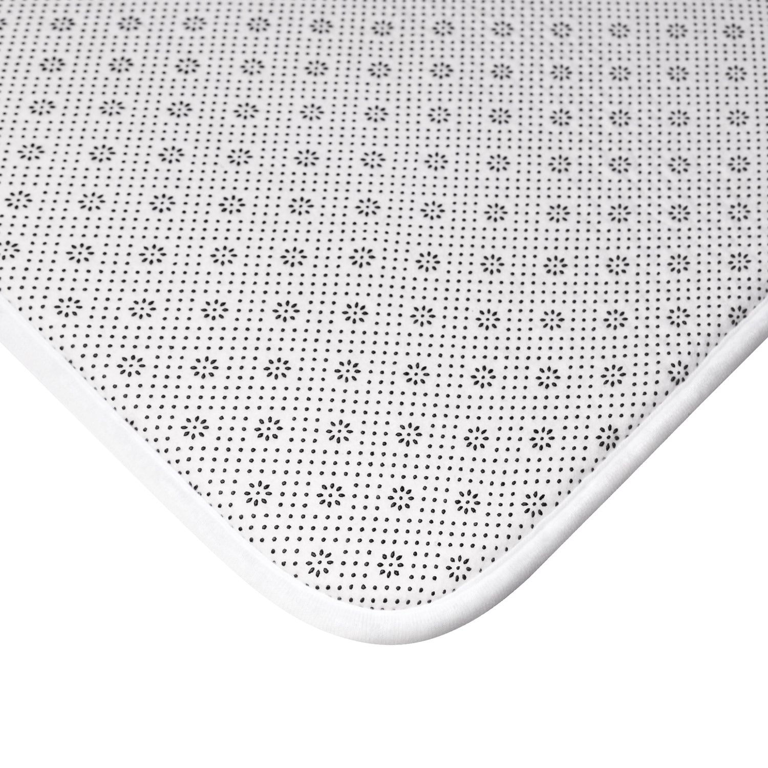 Atomic Cat Bath Mat, Mid Century Modern Retro Geometric Bathroom Rug
