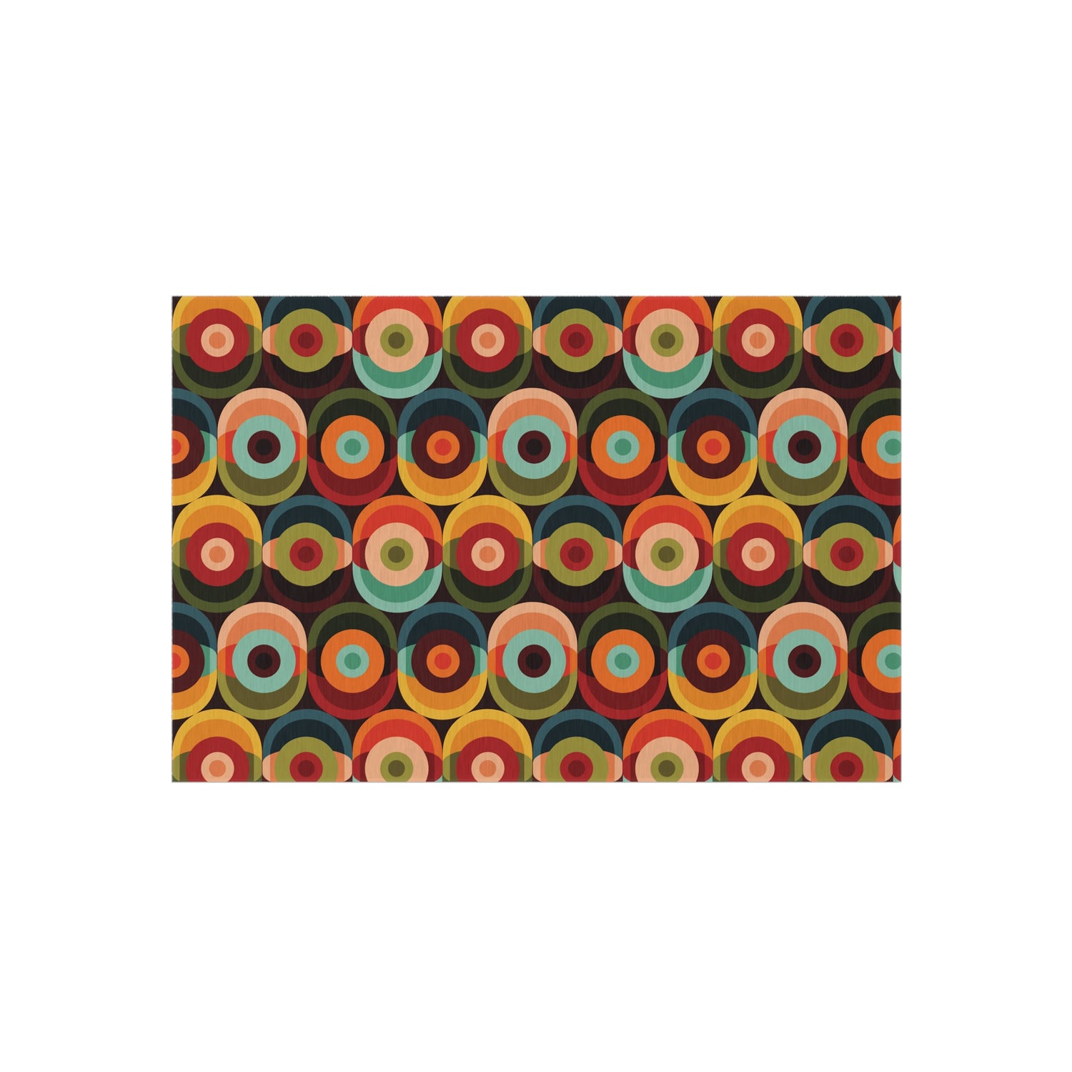 Groovy Retro Orb Mid Century Modern Outdoor Rug