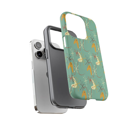 Retro 50s Atomic Starburst Mid Century Modern iPhone Tough Case