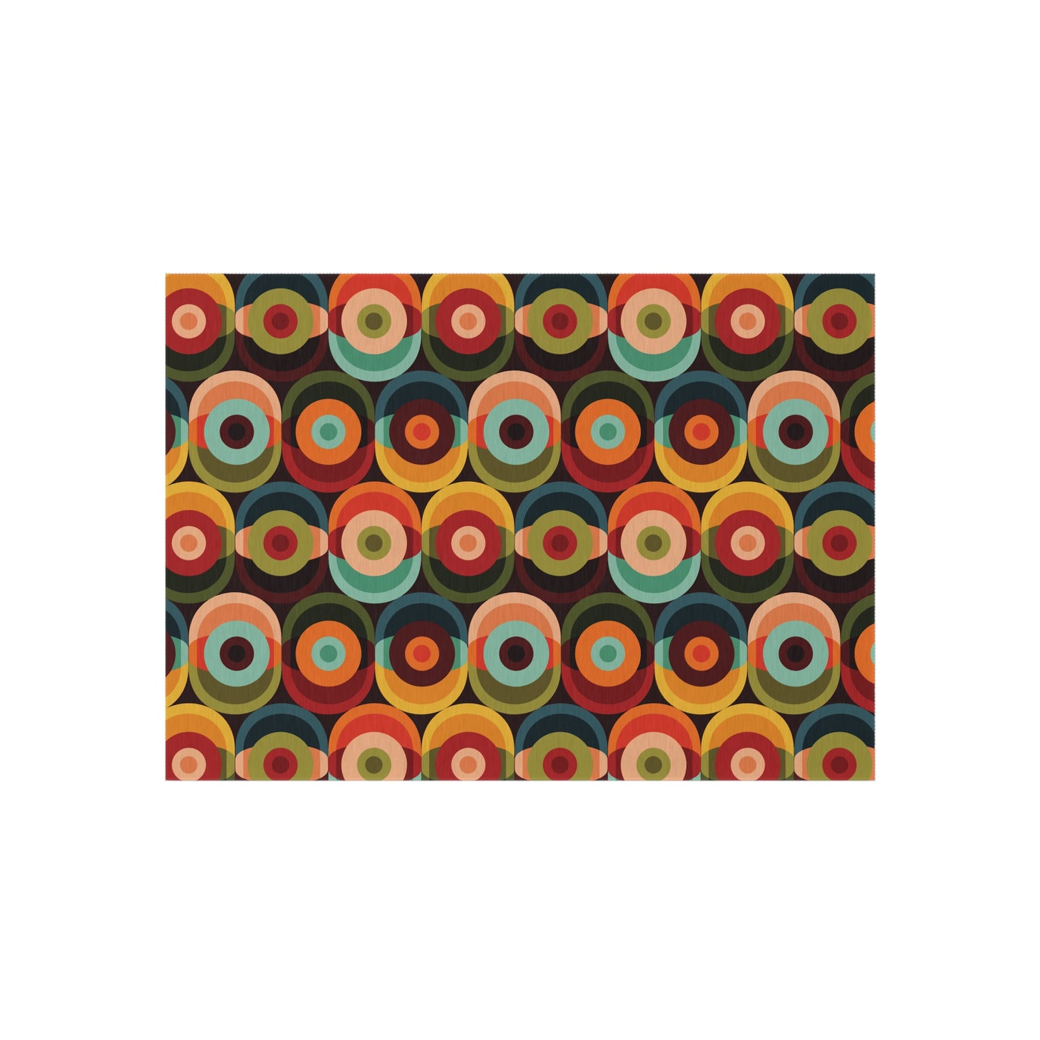Groovy Retro Orb Mid Century Modern Outdoor Rug