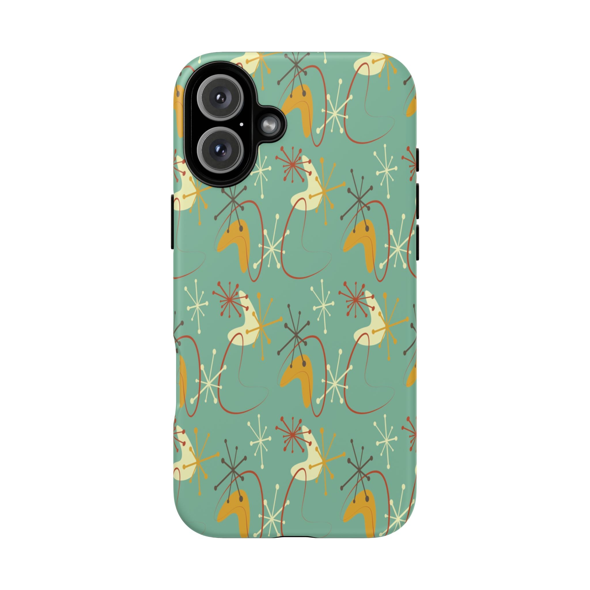 Retro 50s Atomic Starburst Mid Century Modern iPhone Tough Case