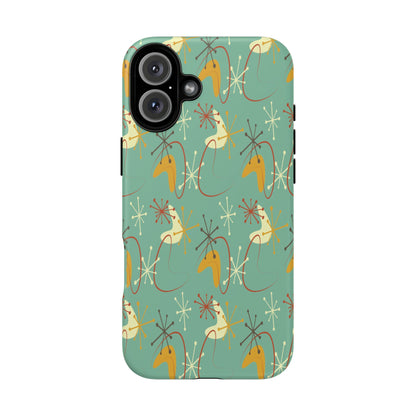 Retro 50s Atomic Starburst Mid Century Modern iPhone Tough Case