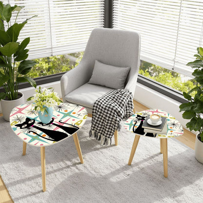Atomic Cat Starburst Mid Century Modern Retro Nesting Tables