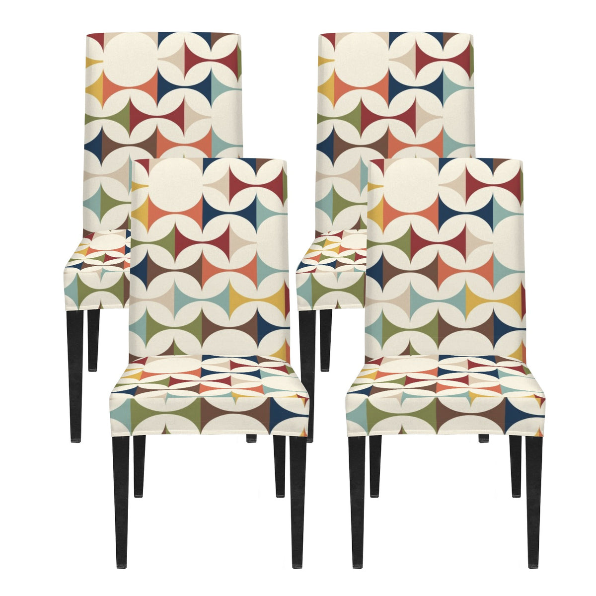Scandinavian Danish Geometric Mid Century Modern Chair Slipcover