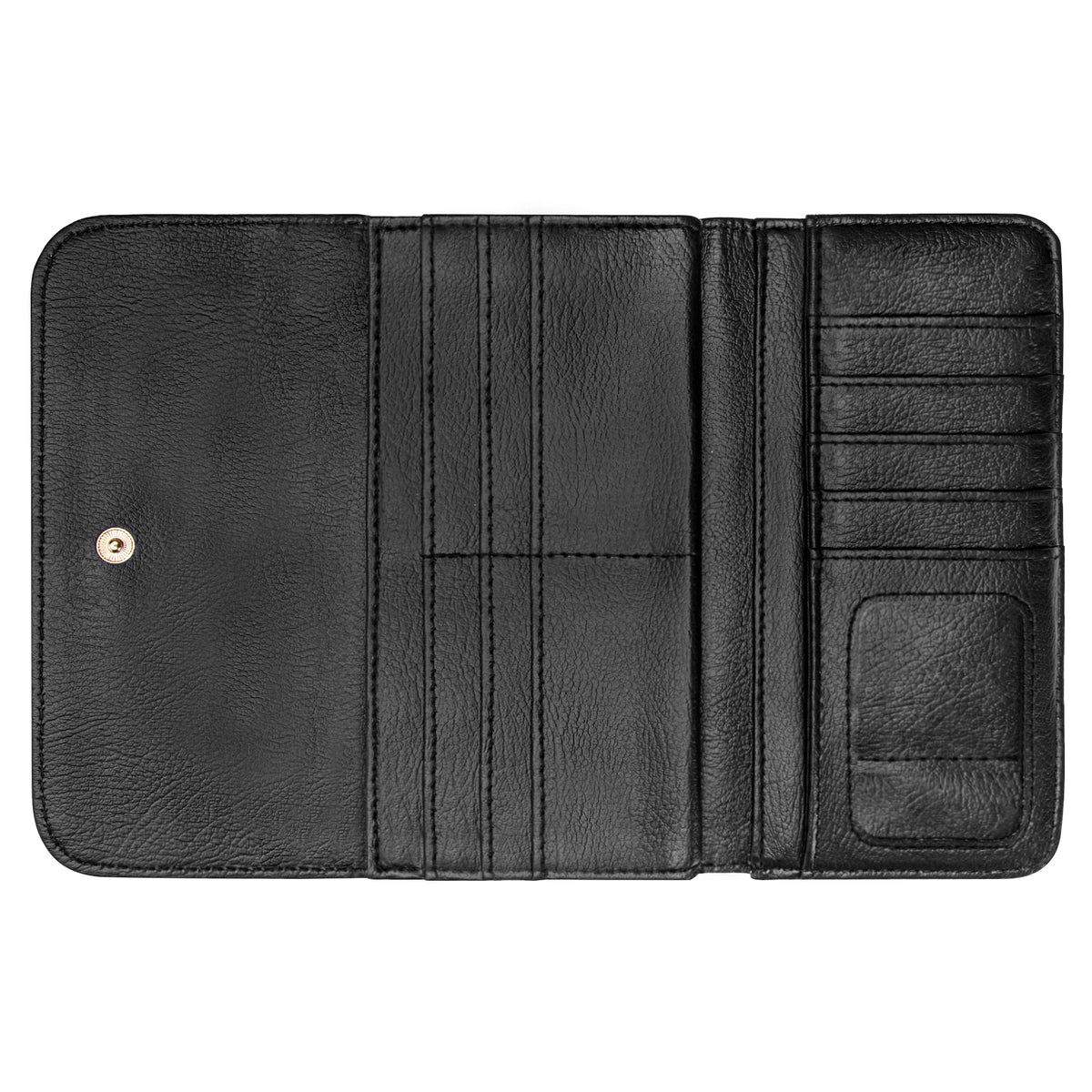 Kate McEnroe New York Atomic Kitsch Cat Trifold Wallet, Retro Bookish Lounge Mid Century Modern ClutchWallets