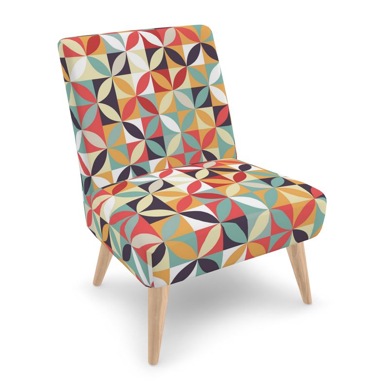 Mid Century Modern Geometric Accent Chair