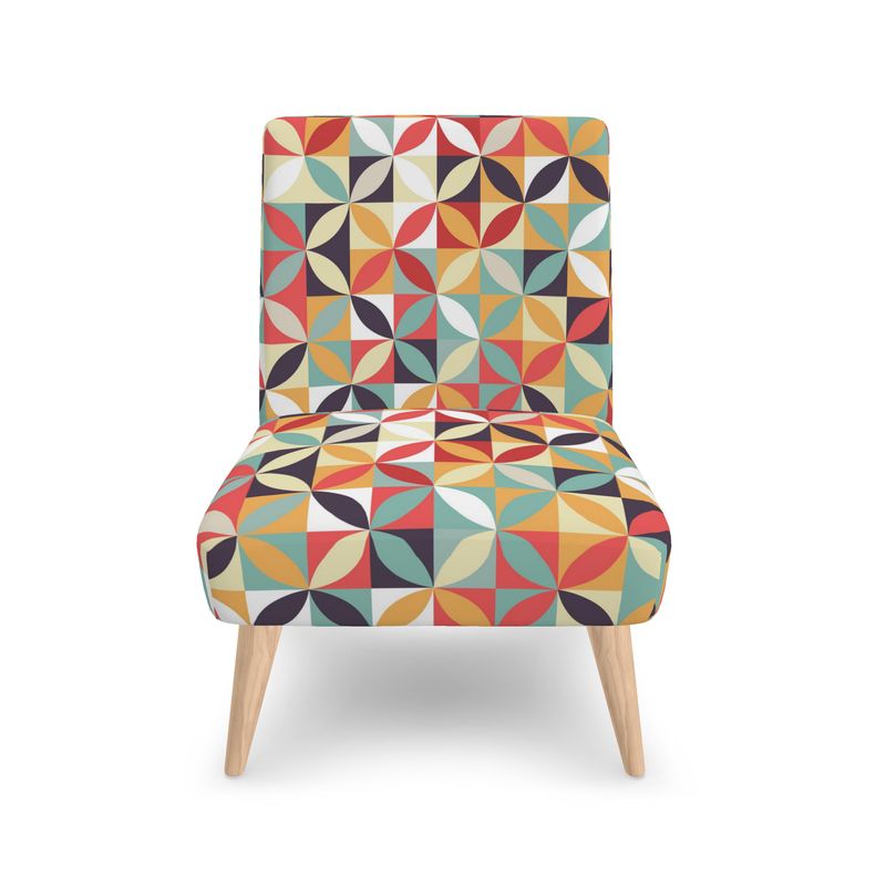 Mid Century Modern Geometric Accent Chair