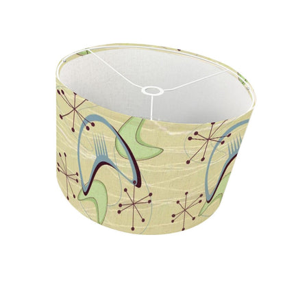 Retro 50s Atomic Boomerang Mid Century Modern Drum Lamp Shade