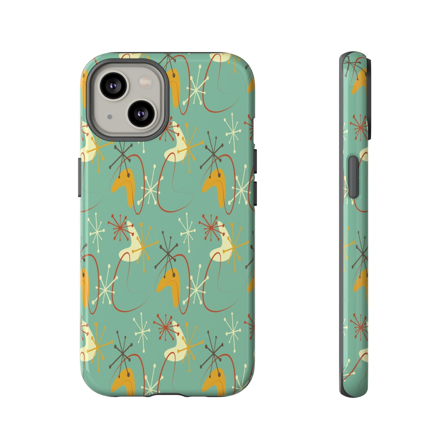 Retro 50s Atomic Starburst Mid Century Modern iPhone Tough Case