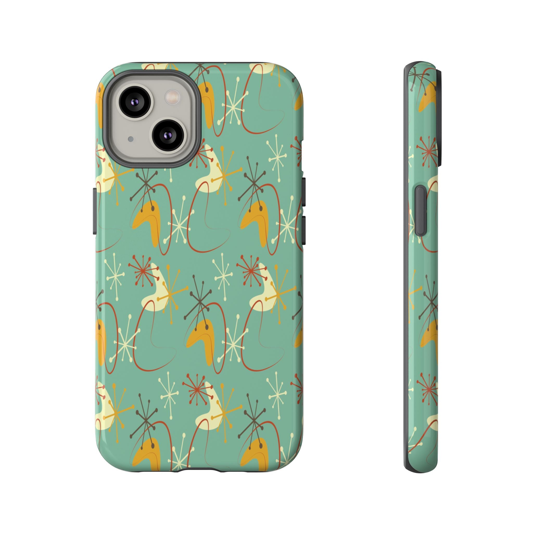 Retro 50s Atomic Starburst Mid Century Modern iPhone Tough Case