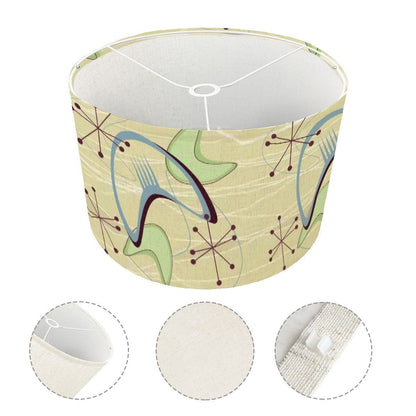 Retro 50s Atomic Boomerang Mid Century Modern Drum Lamp Shade