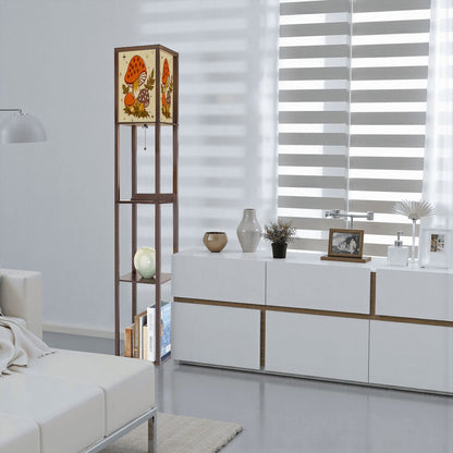 Merry Mushroom Mid Century Modern Retro Floor Lamp with Shelves