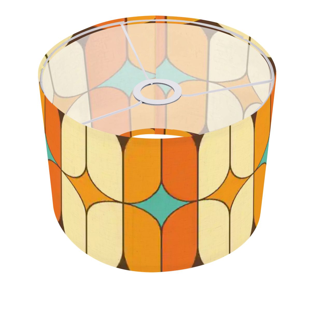 Groovy 70s Mod Geometric Mid Century Modern Retro Lamp Shade