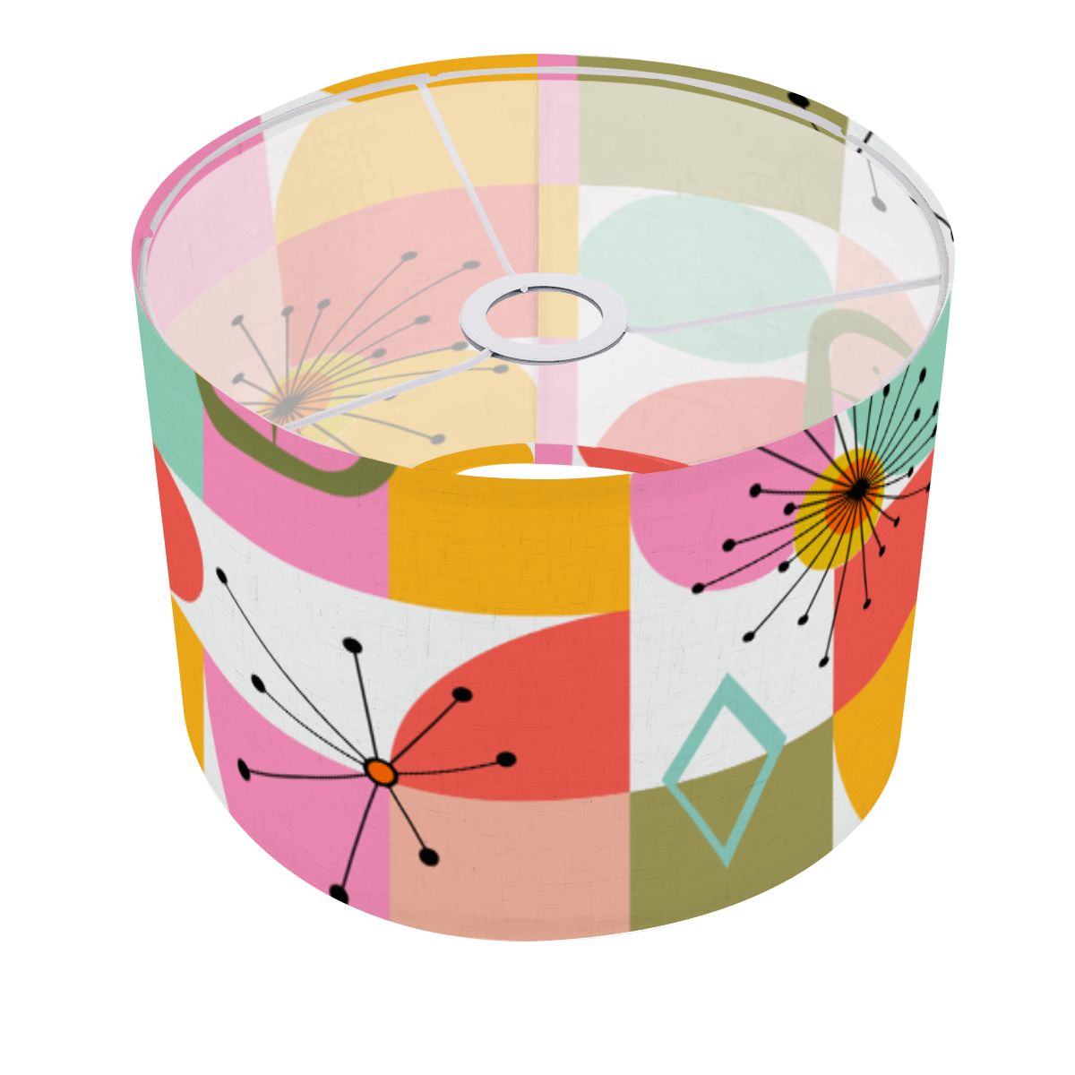 Atomic Starburst Abstract Mid Century Modern Retro Lamp Shade