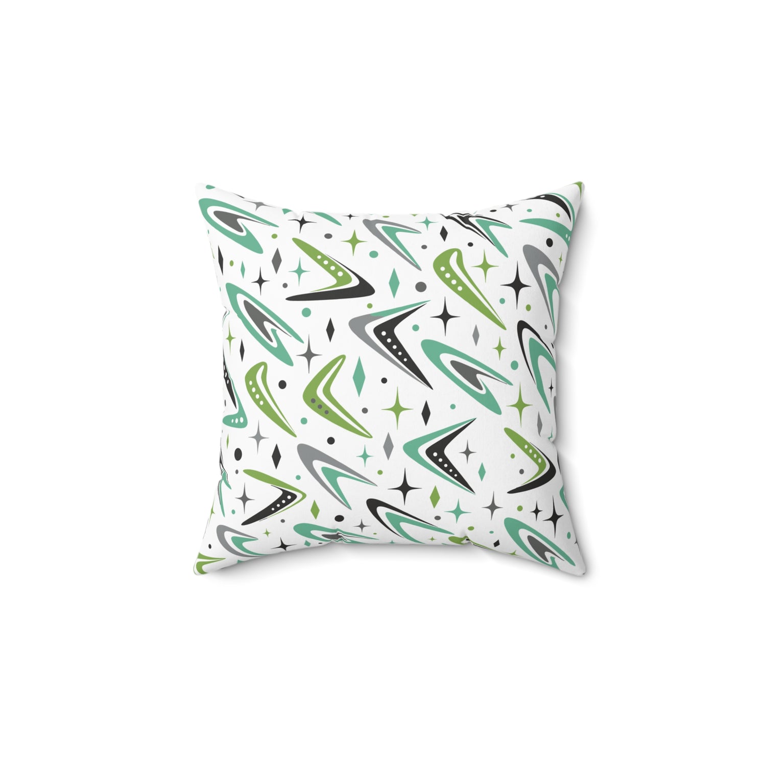 Atomic Boomerang Mid Century Modern Retro Throw Pillow