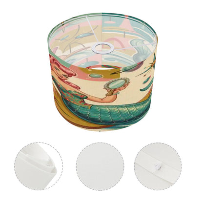 Kitschy 1950s Retro Mermaid Atomic Starburst Lamp Shade