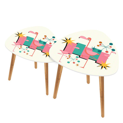 Palm Springs Flamingo 50s Mid Century Modern Nesting Table