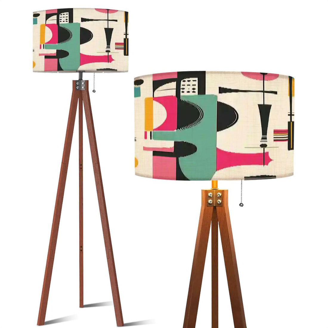 Mid Century Modern Abstract Atomic Tripod Floor Lamp