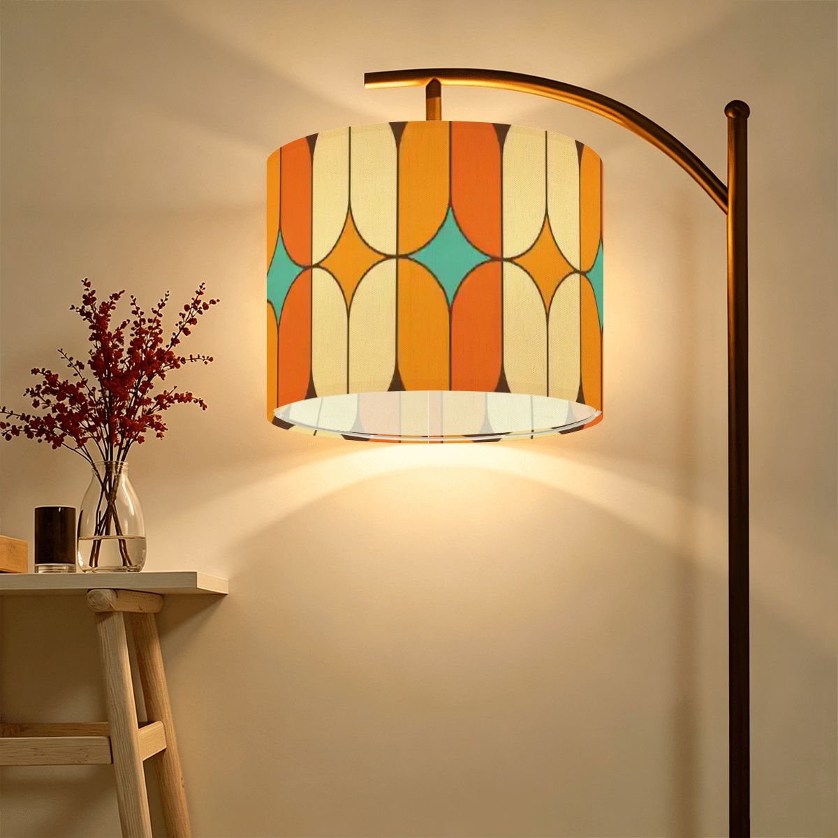 Groovy 70s Mod Geometric Mid Century Modern Retro Lamp Shade